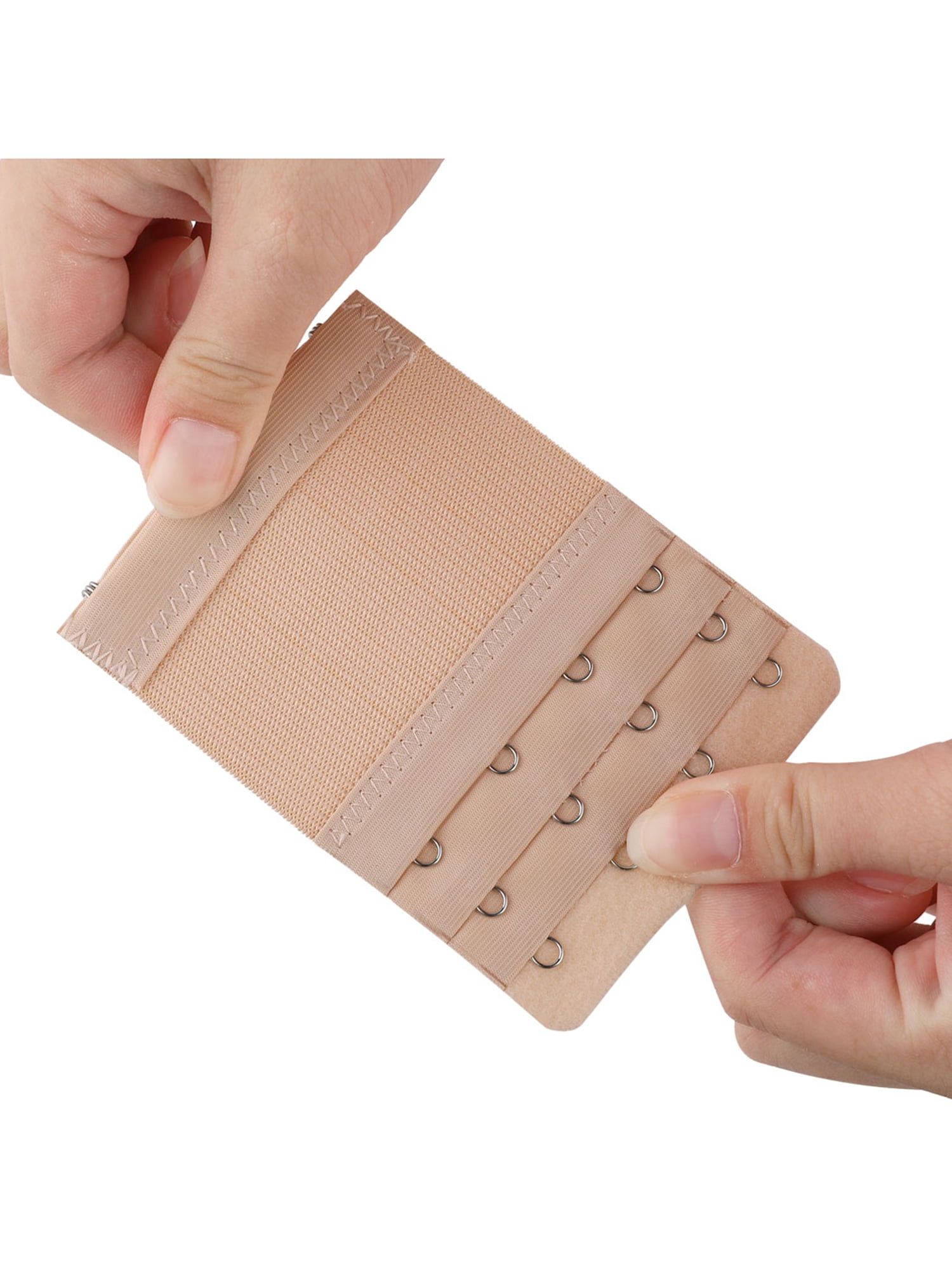Unique Bargains 2 Pcs Bra Extenders Elastic Bra Strap Extension 3-Row 2/3/4 Hook