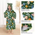 thumbnail image 3 of FORMRS Wearable Blanket Hoodie with Sleeves for Kids Cozy Flannel Sweatshirt, Flourish Flowers Pattern, 3 of 7