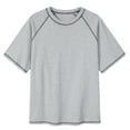 thumbnail image 1 of aidice Men T Shirts Round Neck Raglan Sleeve Loose Casual Pullover Tops Solid Color Basic Summer Shirts, 1 of 2