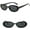 Black Gray, variant on Oval Frame Sunglasses Cow Color Sun Shades Glasses Small Women Eyeglasses