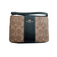 thumbnail image 1 of COACH Corner Zip Wristlet In Signature Canvas With Stripe, 1 of 3
