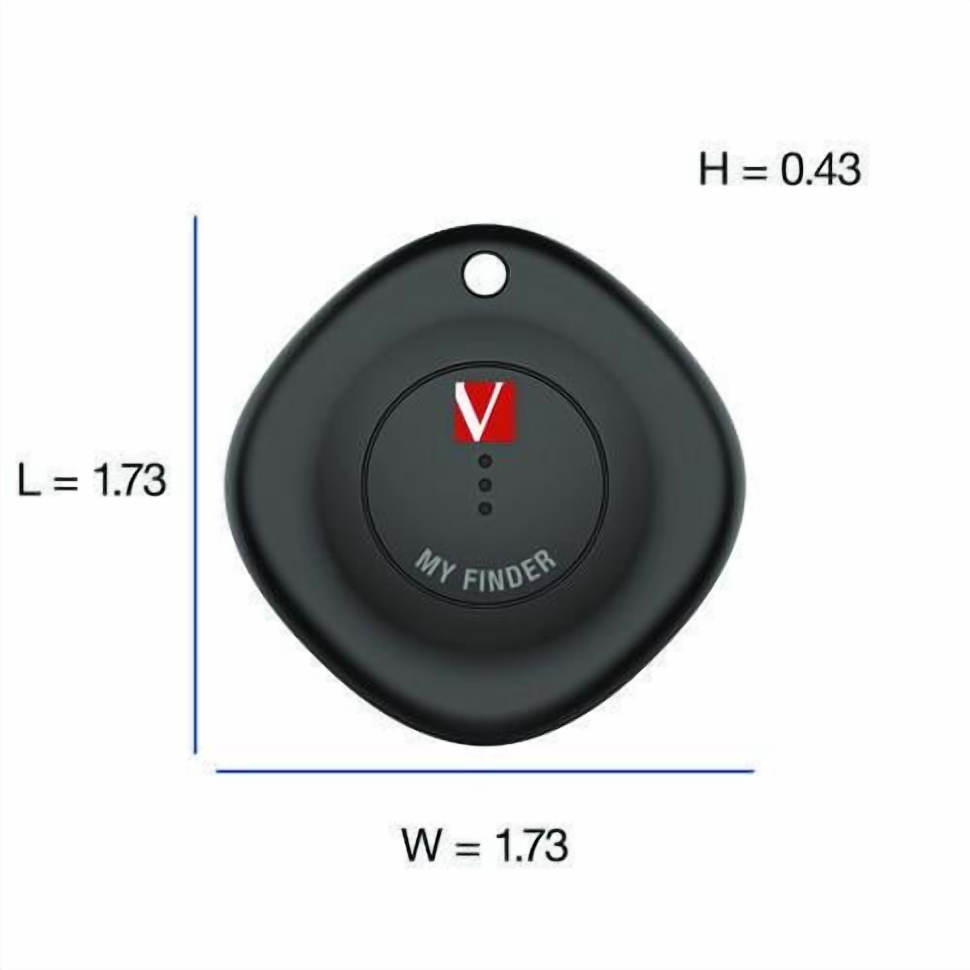 My Finder Bluetooth Tracker for Apple iOS, Black/White, 2/Pack | Bundle of 2