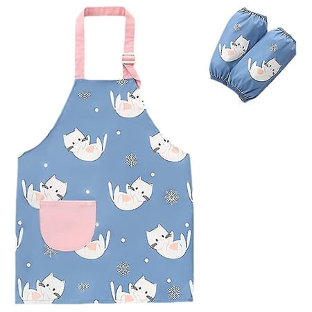 Tablier Enfant 100% Coton Avec Poche Et Bande Réglable – Pour Cuisine, Peinture Et Jardin – 2 Tailles S Et L – Lavable En Machine