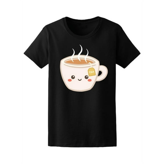 Cute Kawaii Hot Tea Cup Tee Women's -Image by Shutterstock