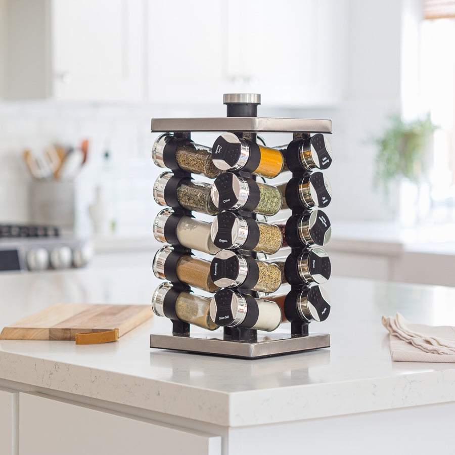 Orii 20 Jar Spice Rack Filled with Spices