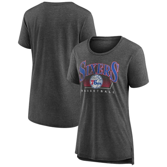 Women's Gray Philadelphia 76ers Selection Tri-Blend T-Shirt