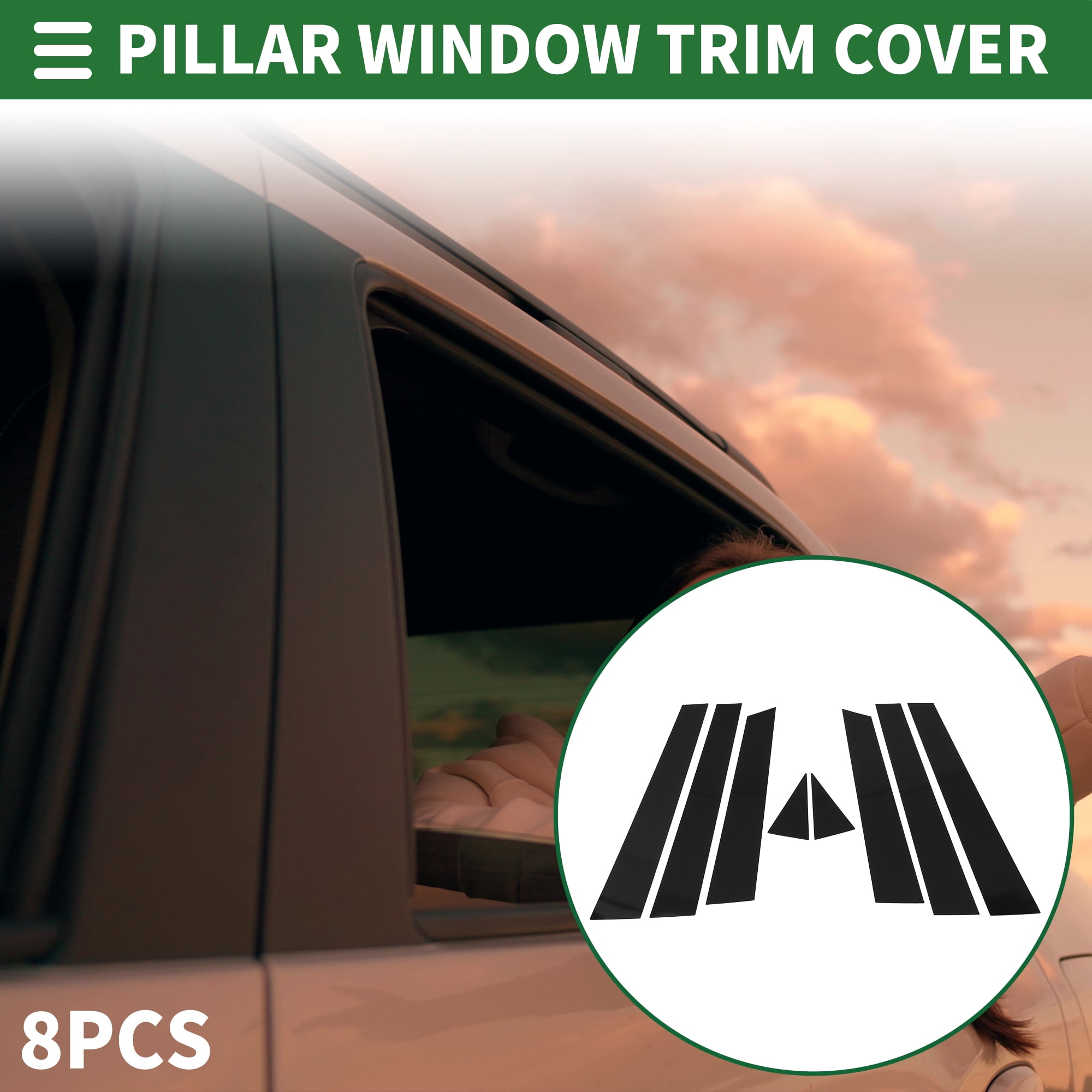 Unique Bargains Door Pillar Window Trim Anti Scratch Sticker for Nissan Murano 2009-2015