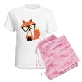 thumbnail image 6 of CafePress - Hipster Red Fox Women's Light Pajamas - Women's Short Sleeve Print T-Shirt and Pants Light Cotton Pajama Set, 6 of 7