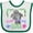 White and Green, variant on Inktastic Miami Beach Florida Cute Swimming Manatee Boys or Girls Baby Bib