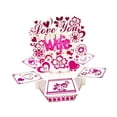 thumbnail image 3 of GUOOL Popup Card Handmade Romantic Flower Heart Decorative for Holiday Wedding Her Wife, 3 of 9