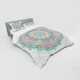 thumbnail image 3 of Mandala Duvet Cover Set, Geometric Curly Leaf Effects Culture, Bedding Set with Shams and Fitted Sheet, 3 Sizes, by Ambesonne, 3 of 3