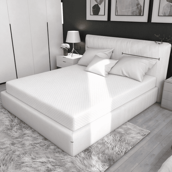 Full Size Mattress, 10" Memory Foam Mattress with Bamboo Infused Knit Cover, Bed in a Box