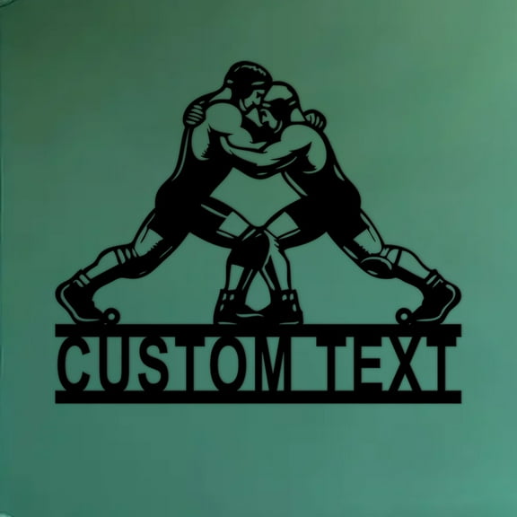 Custom Wrestling Metal Wall Art, Personalized Wrestling Sport Lover Name Sign Home Decor, Gift For Boyfriend, Wall Decoration