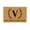 V, variant on WELCOME TO OUR HOME Natural Jute Doormat & Floor Mat 24"x16", Monogram A Scroll Design, Non-Slip Entryway Rug, Reversible Front Porch Mat, Farmhouse Decor