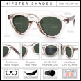 thumbnail image 6 of SA106 Geometric Round Polarized Sunglasses Retro Hipster UV400 TAC Lens / Peach Frame - Green Lens, 6 of 8