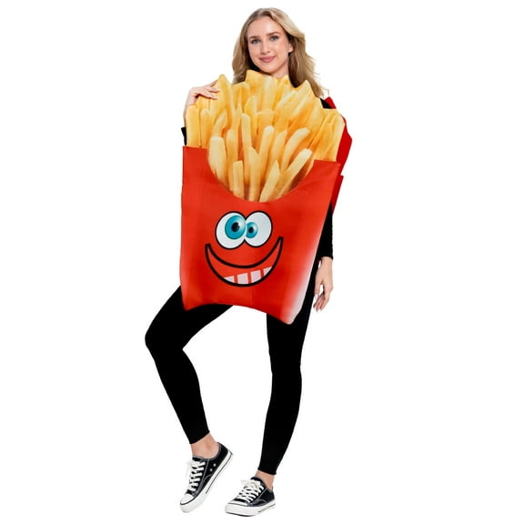 Seasons Adult French Fries Costume, Novelty Outfit for Halloween or Parties