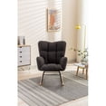 thumbnail image 2 of Teddy Fabric Rocking Chair, Upholstered Glider Rocker Accent Chair with Padded Seat and High Backrest, Armchair Reading Chair for Living Room Bedroom Offices, 2 of 7