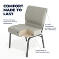thumbnail image 5 of Flash Furniture 21''W Church Chair in Gray Dot Fabric - Silver Vein Frame, 5 of 13