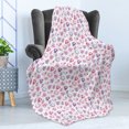 thumbnail image 4 of Diamonds Soft Flannel Fleece Throw Blanket, Crystals of Many Colors Pear Oval and Heart Shaped Illustration Watercolor, Cozy Plush for Indoor and Outdoor Use, 70" x 90", Pink Violet Red, by Ambesonne, 4 of 5