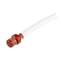 Orange Gas Cap Air Vent Hose Tank Breather One Way Valve Tube for ATV Dirt Motorcycle Transparent Tube