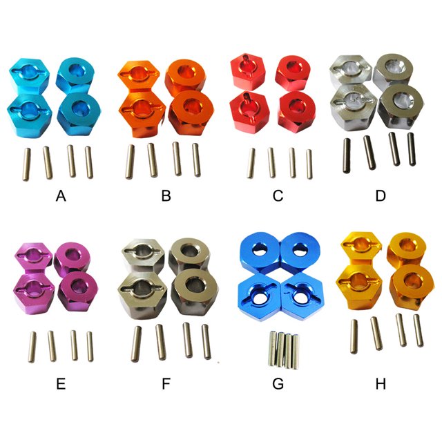 ziyahi WLtoys Roue Facile Installer Roue Hex Mount K949 Style, Roue Hex pour 1/10 Roue Hex pour WLtoys K949 Durable K949-009-OR