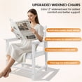 thumbnail image 2 of KINGYES All Weather Outdoor Dining Chairs Set of 4, HDPE Oversized Patio Chairs, White, 2 of 9