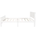 thumbnail image 5 of PAPROOS Full Size Bed Frame, Solid Wood Platform Bed with Strong Wooden Slats, Headboard and Footboard, Modern Full Bed Frame, No Box Spring Needed, White, 5 of 7