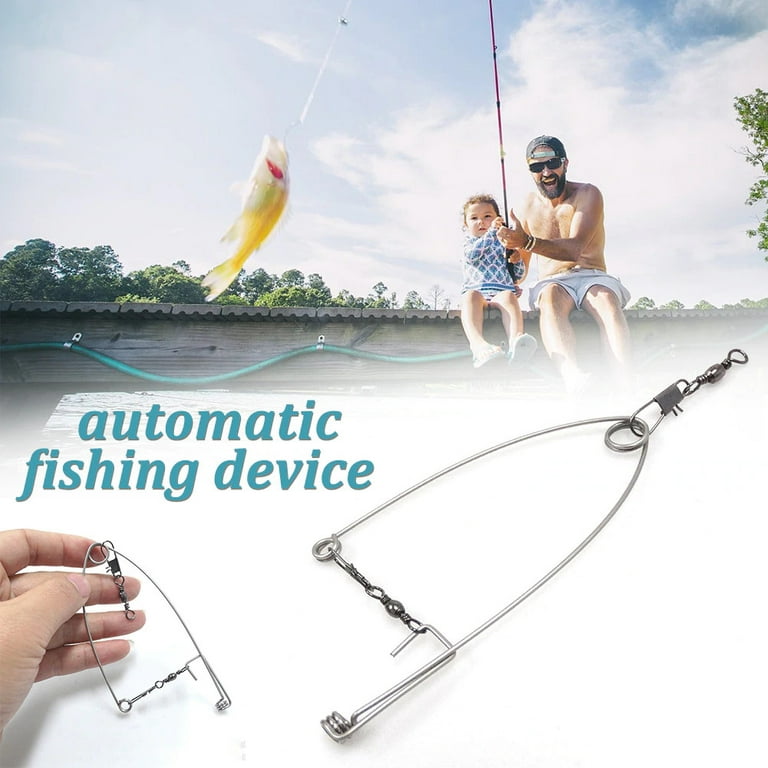 GLFSIL Outdoor Portable Automatic Spring Loaded Hook Setter Fishing Device  