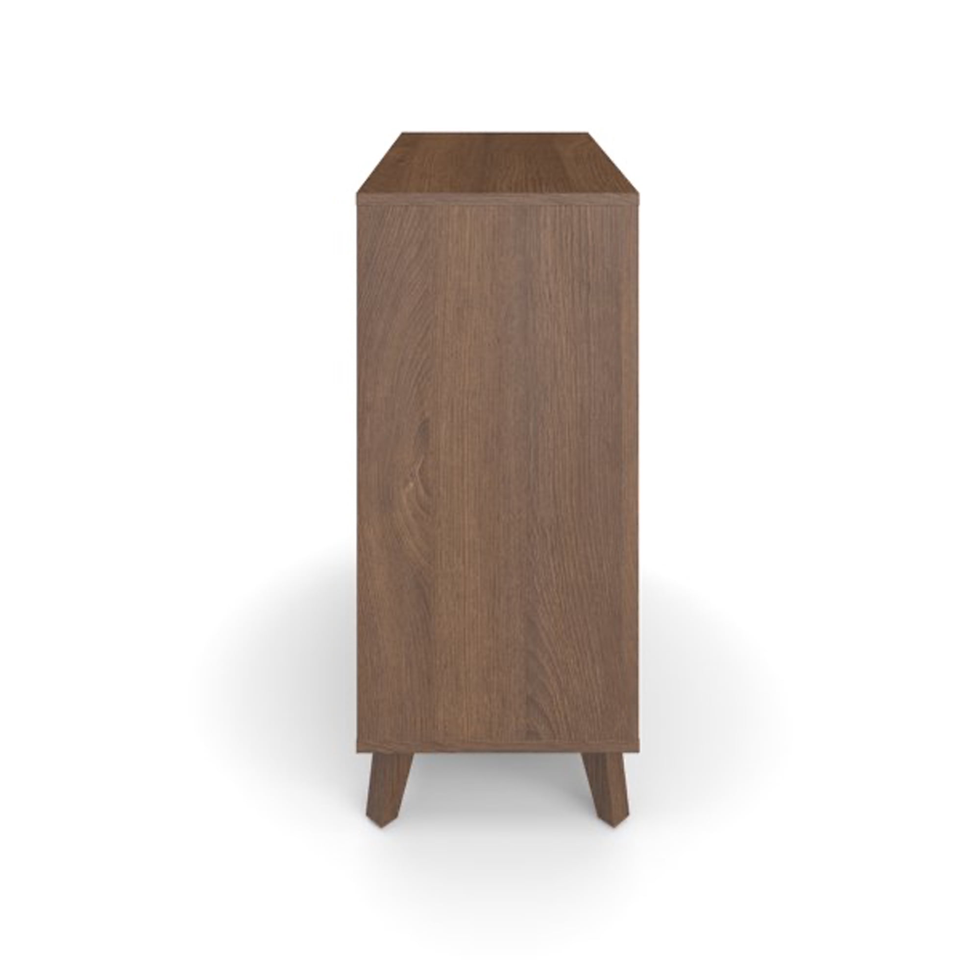 Hon Basyx 36 Inch Modern Wooden Cube Storage Bookcase, Medium Walnut