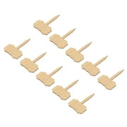 LaMaz 10pcs Plant Labels Bamboo Material Easy Writing 1/8 in Thickness Decorative Garden Markers for GardenerLace Shape