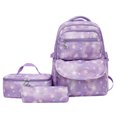 thumbnail image 1 of Juego de mochila de 3 uds con juegos de almuerzo, mochila para chicas adolescentes, mochila escolar con gradiente, 1 of 5