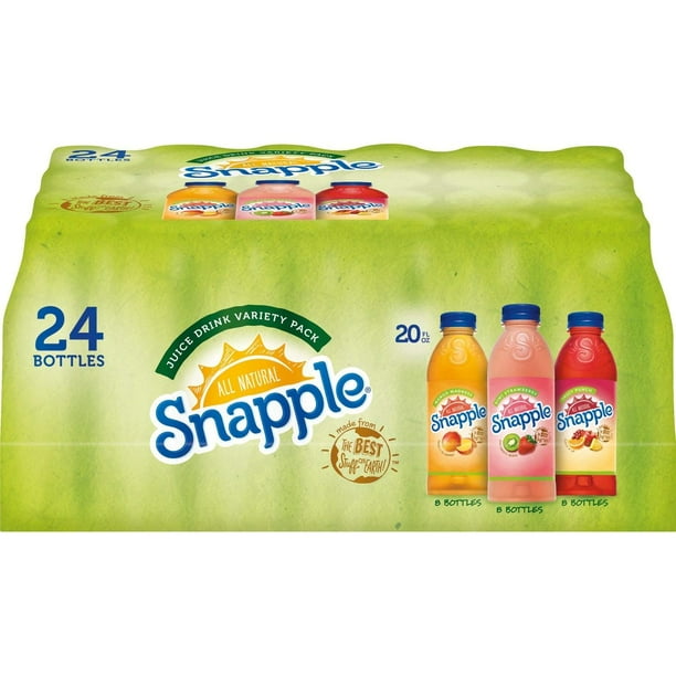 Snapple All Natural Juice Drink Variety Pack, 20 Fl Oz Bottles (24 Pack