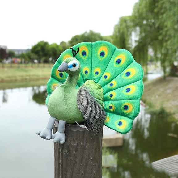 Peacock Stuffed Animal,Peacock Toy,12IN Simulation Peacock Plush Toy,Peacock Plush, Stuffed Animal, Plush Toy,Cute Stuffed Animal Pillow for Birthday Gift and Home Decoration(Green)