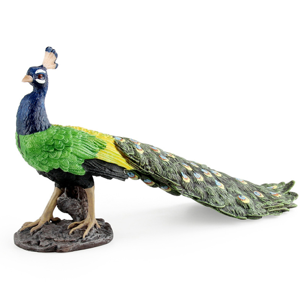 Creative Peacock Animals Figures Ornaments Delicate and Compact Peacock
