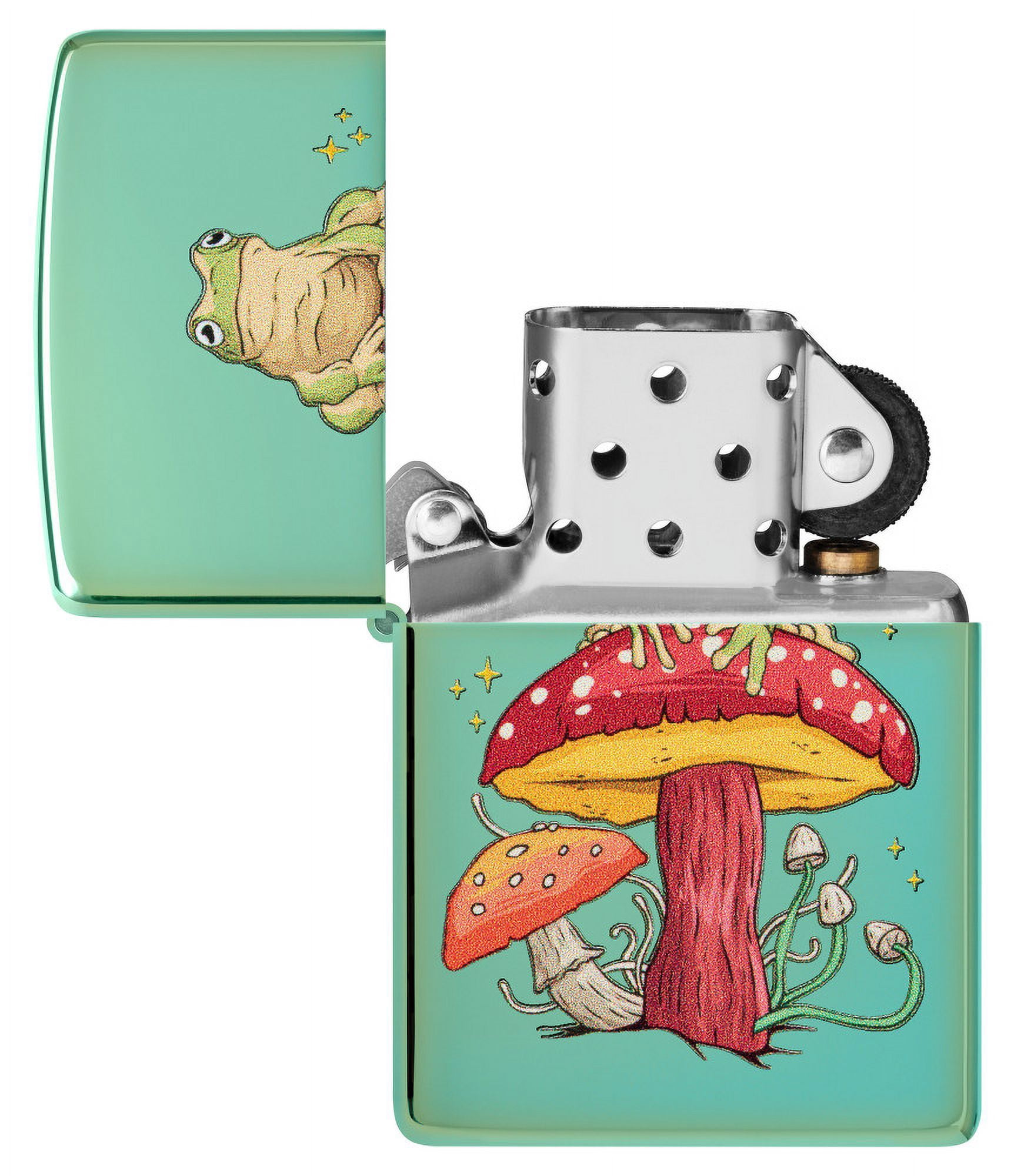 Zippo Mystical Frog Design High Polish Green Pocket Lighter