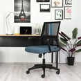 thumbnail image 2 of Hygge Ergonomic Lumbar Support Mid Back Adjustable Mesh Home Office Computer Desk Chair, Dark Blue, 2 of 9
