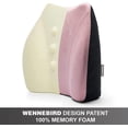 thumbnail image 3 of WENNEBIRD Model Q Lumbar Memory Foam Support Pillow for Posture, Pink, 3 of 7