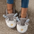 thumbnail image 6 of ZTTD Cute Deer Heel Slippers for Men Winter Warm House Slippers Coffee, 6 of 6