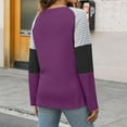 thumbnail image 6 of GigrtiJin Women's Striped Color Block Tops Casual Long Sleeves Crew Neck Blouses Fall Fashion Loose Shirts, 6 of 9