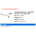 thumbnail image 2 of Front Right Control Arm - Compatible with 2015 - 2021 Subaru WRX 2016 2017 2018 2019 2020, 2 of 2