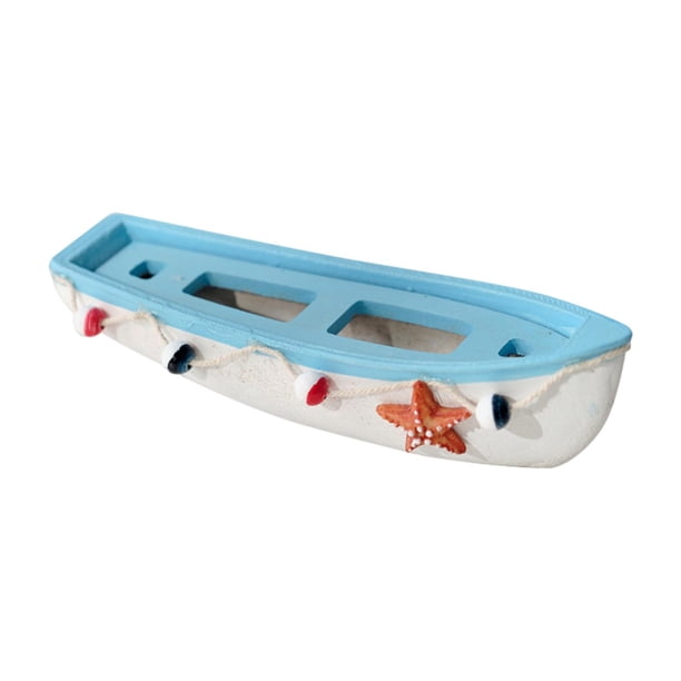 Adornos de barco, figura marina, estantería, decoración, escritorio, estatua para el hogar, modelo azul claro