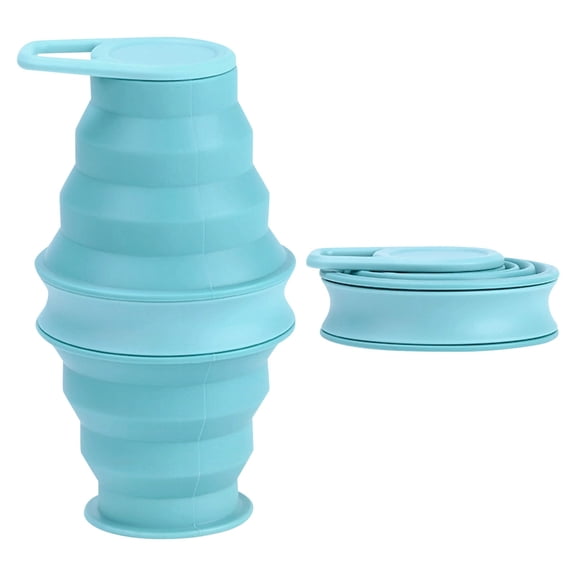 Thin Folding Sports Water Bottle | Portable Silicone Travel Cup for Cycling Fitness and Outdoor Activities | Compact Leak-Proof Design for Easy Storage and Use