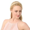 thumbnail image 5 of DIGUAN Headband Synthetic Hair Plaited Headband Braid Braided With Teeth Hair Band Accessories for Women Girl Width 1 Inch (Plum Burgundy), 5 of 6