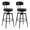 Black, variant on Costway Swivel Barstools Set of 4 Faux Leather Bar Height Chairs with Upholstered Seat Back Black