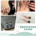 thumbnail image 5 of 4 pares de pendientes con cuentas, 2 colores, colgantes de metal, dijes, barras de pendientes con cuentas de plata dorada, eslabones de pendientes colgantes con conector de joyería de cuentas cónicas., 5 of 5