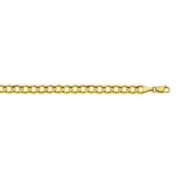 10K Yellow Gold 3.9 Curb Chain in 8 inch, 18 inch, 20 inch, 22 inch, & 24 inch