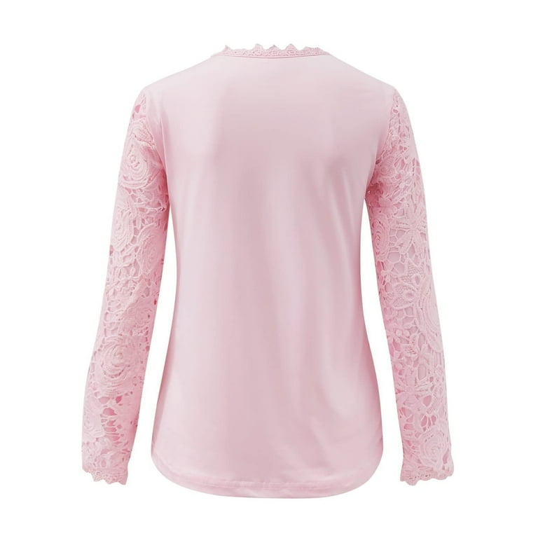 RYDCOT Elegant Tops for Women 2023 Lace Slim Long Sleeve RYDCOT Elegant Tops for Women 2023 Lace Slim Long Sleeve