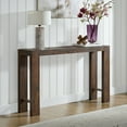 thumbnail image 5 of Alaterre Furniture Classic Solid Wood Console Table - 56in Modern Farmhouse Entryway Table, Brown, 5 of 6