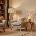 thumbnail image 3 of Lamp Shades Set of 2 Iridescent Mother Pearl Soft Pink Pearl White Shimmer 13" x 13" x 10" Lampshade for Table Lamps Floor Lamps Lamp Shade Replacement Easy Assembly Required, 3 of 8