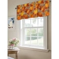 thumbnail image 4 of Fall Thanksgiving Valances for Windows Vintage Pumpkin Maple Leaf Wood Grain Kitchen Valance Curtain Rod Pocket Small Curtains for Cafe Bathroom Laundry Basement 42" x 18", 4 of 8